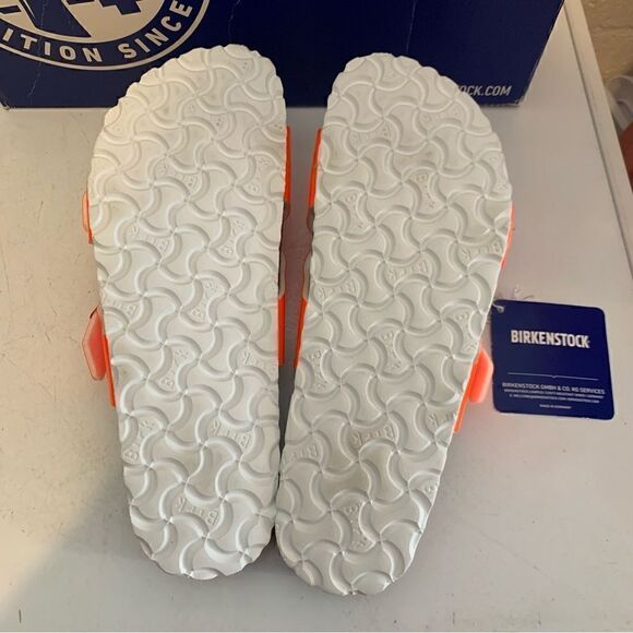 NWT Birkenstock Yao Hex Balance neon Orange slide sandal size 36 - Picture 3 of 5